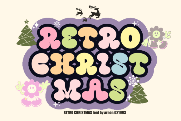 Retro Christmas Font: A Festive Design Asset